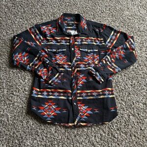 Men’s Size Medium RSQ Western Snap Button Down Long Sleeve Shirt